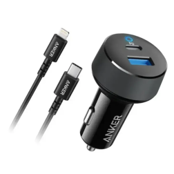 Anker PowerDrive Classic PD Car Charger with USB-C to Lightning Cable | Tawasul Libya