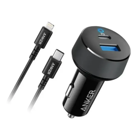 Anker PowerDrive Classic PD Car Charger with USB-C to Lightning Cable | Tawasul Libya